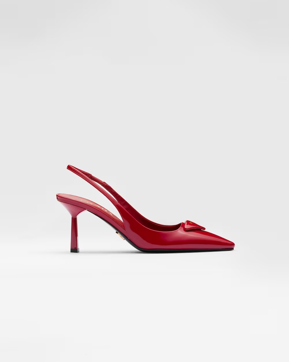 Patent leather slingback pumps